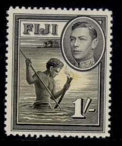 FIJI GVI SG262, 1s black & yellow, M MINT.