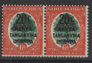 KENYA, UGANDA & TANGANYIKA SG153 1941 20c on 6d GREEN & VERMILION MTD MINT