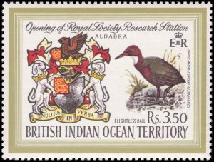 British Indian Ocean Territory 1971 Sc 43 Bird Flightless Rail CV $16.50