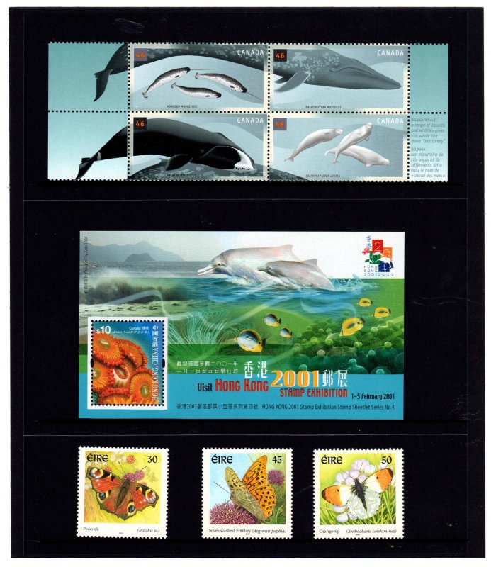 Nature's Collection Living Earth 2 Stamps Canada, Hong Kong, Ireland, Singapore