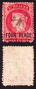 St Helena SG13 4d words 17mm Perf 12.5 fine used Cat 50 pounds