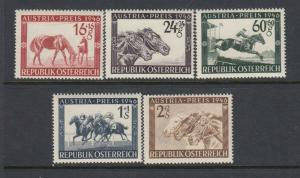 Austria #B179-183 Horse Race Issues (Mint - Hinged) cv$12.15