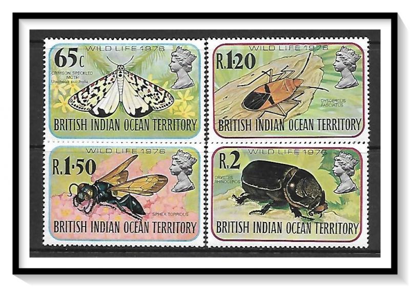 British Indian Ocean Territory #86-89 Insects Set MNH