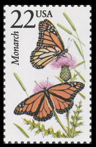 US 2287 North American Wildlife Monarch 22c single MNH 1987