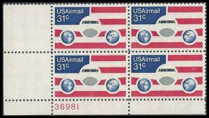 C90 MNH Plate Block