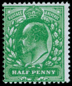 GB EDVII SG269 SPEC M3(4) ½d dp dull yell-green (blotchy print) NH MINT. Cat £75