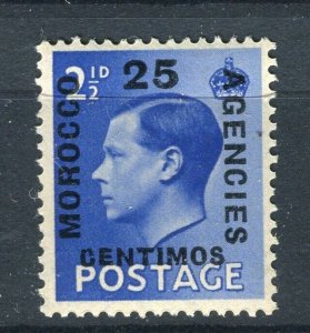 MOROCCO AGENCIES; 1936 early Ed VIII surcharged issue Mint hinged 25c.