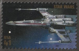 USA,  stamp, Scott#4143m,  mint, hinged, 0.41 cents, Star Wars, X wing,