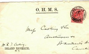 GB Official Cover OHMS Revenues *IR OFFICIAL* Overprint Cambridge 1902 97.11 