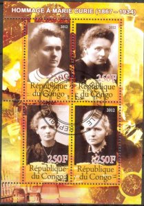 {g1351} Congo 2011 Scientists Marie Curie sheet Used / CTO Cinderella