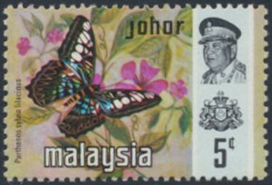 Johore Malaysia   Sc#  178   MVLH   Butterflies    see details  / scans