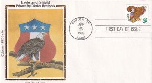 1992, Eagle & Shield, Colorano Silk, FDC (E12241)