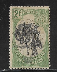 French Somalia SC #62  (Y&T #65A) 2Fr inverted center variety / signed twice OG