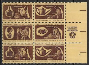 1972 USA #1456-9 MNH Bicentennial Margin block of 6