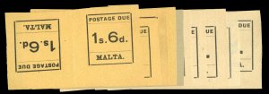 Malta #J1-10a (SG D1-10a) Cat£200, 1925 Postage Dues, complete set of se-ten...