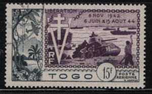 TOGO, C19, USED, 1954 Liberation issue
