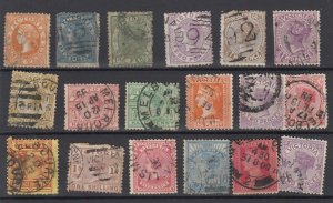 Victoria State QV Collection Of 18 Fine Used JK6317