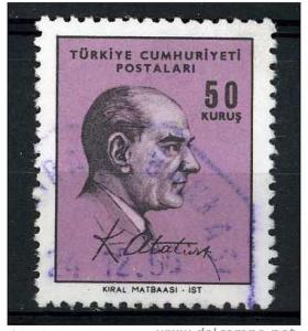 Turkey 1966 - Scott 1726 used - 50 k, Ataturk, type of 1965 