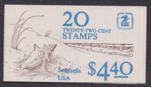 US 2117-2121 2121a BK147 Seashells 22c booklet 20 #1 MNH 1985