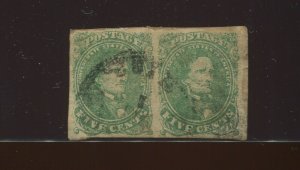 Confederate States 1 Used Pair of 2 Stamps (Bx 3194)