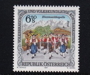 Austria   #1730  MNH  1997  folklore and costumes  marching band  6.50s