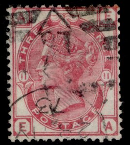 GB QV SG143, 3d rose plate 11, USED. Cat £80. EA