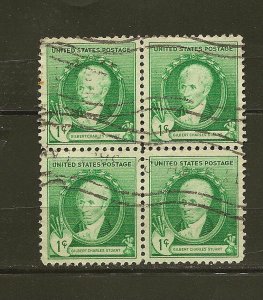 USA 884 Artists Block of 4 Used