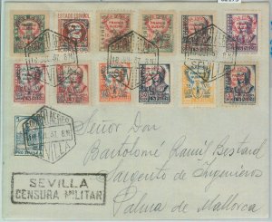 82173-England-postal history-civil war-benefits sevilla on cover 1937 