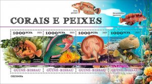 GUINEA BISSAU - 2023 - Corals & Fishes - Perf 4v Sheet - Mint Never Hinged