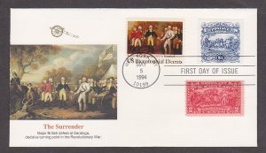 2590 Surrender at Saratoga Unaddressed Fleetwood FDC