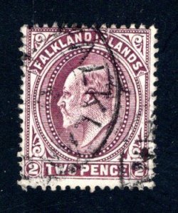 Falkland Islands SC #24   F/VF, Used, King Edward VII,  CV $24.00 .....1930021