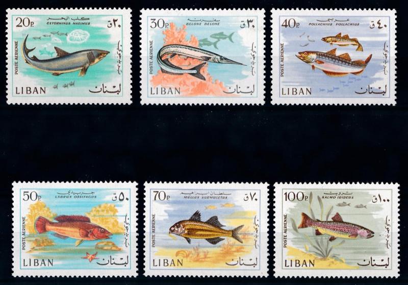 [68788] Lebanon 1968 Marine Life Fish Airmail Stamp MNH