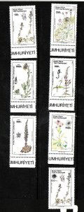 Turkey Northern Cyprus-Sc#288-93 & #295c-unused NH set-Flowers-Flora-1990-