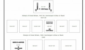 PRINTED GREAT BRITAIN OFFICES 1885-1957 STAMP ALBUM PAGES (42 pages)