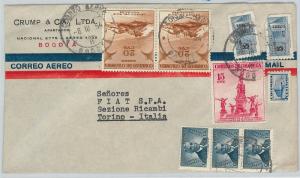 62253 -  COLOMBIA - POSTAL HISTORY - AIRMAIL  COVER to ITALY  1954