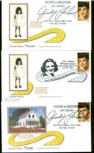 US FDC #4077 Set of 6 Itasca County Historical Society Cachets Judy Garland