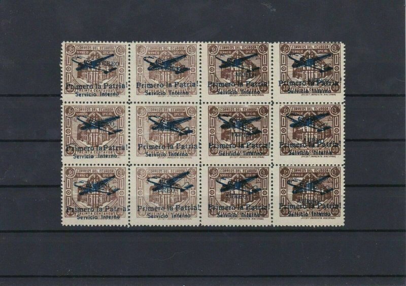 Equador Air Stamps Overprints Blocks Ref: R6550