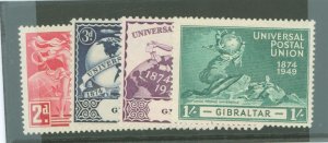 Gibraltar #123-126 Unused Single (Complete Set)