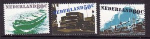 Netherlands-Sc#602-4- id7-unused NH set-Transportation-Trucks-Ships-1980-