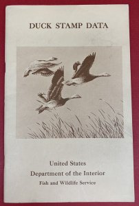 Duck Stamp Data, U.S. Department of the Interior Fish and Wildlife Service, book 