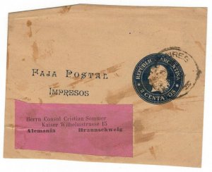 Argentina 1900 Wrapper Newspaper Wrap 2 Centavos Stamps Liberty