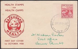 NEW ZEALAND 1938 Health commem FDC.........................................a3039