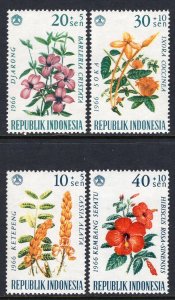 Indonesia MNH B195-8 Flowers Flora 1966