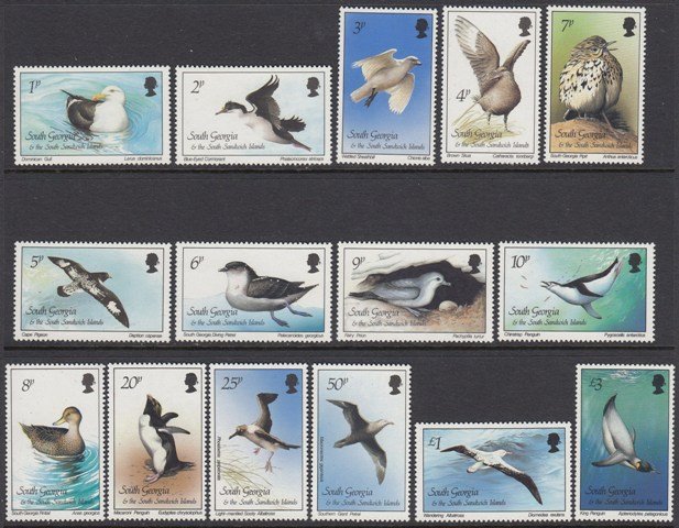 South Georgia 109-23 Birds mnh