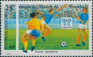 French Polynesia 1978 Sc#C161,SG273 28f Football World Cup Argentina MNH