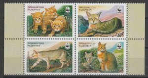 TAJIKSTAN 2002 WWF SG 189/92 MNH Cat £14.45