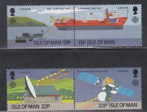 Isle of Man # 364a-366a, Europa - Telecommunications, Mint NH, 1/2 Cat.