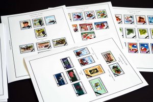 COLOR PRINTED CHRISTMAS ISLAND 1958-2010 STAMP ALBUM PAGES (94 illustr. pages)