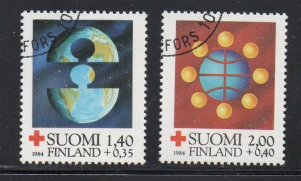 Finland Sc B233-34 1984 Red Cross charity stamp set used