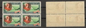 SLOVENIA - YUGOSLAVIA - MNH BLOCK OF 4 POSTER STAMPS - HELP TO BLIND WOMEN -1937